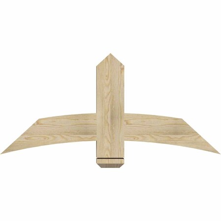 Ekena Millwork Bellingham Rough Sawn Timber Gable Bracket, Douglas Fir, 48"W x 22"H x 4"D x 6"F, 11/12 Pitch GBW048X22X0406BEL00RDF
